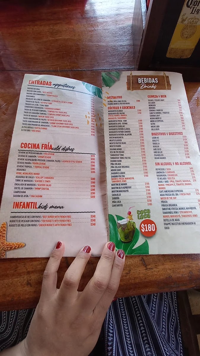 Menu Pichon Restaurant Bar & Grill-1