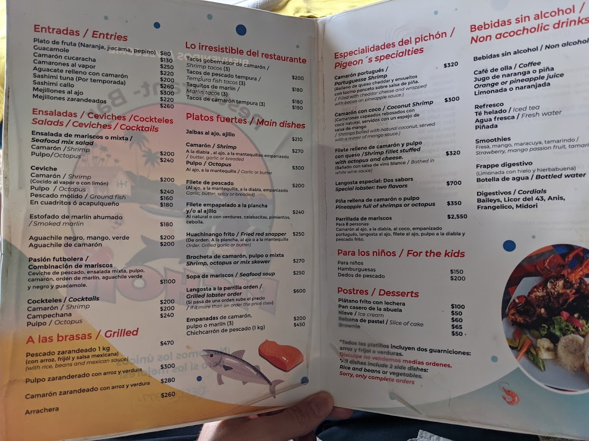 Menu Pichon Restaurant Bar & Grill-2