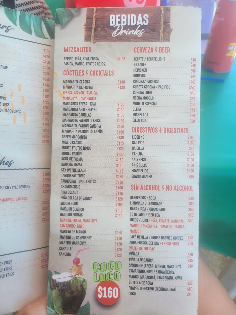 Menu Pichon Restaurant Bar & Grill-4