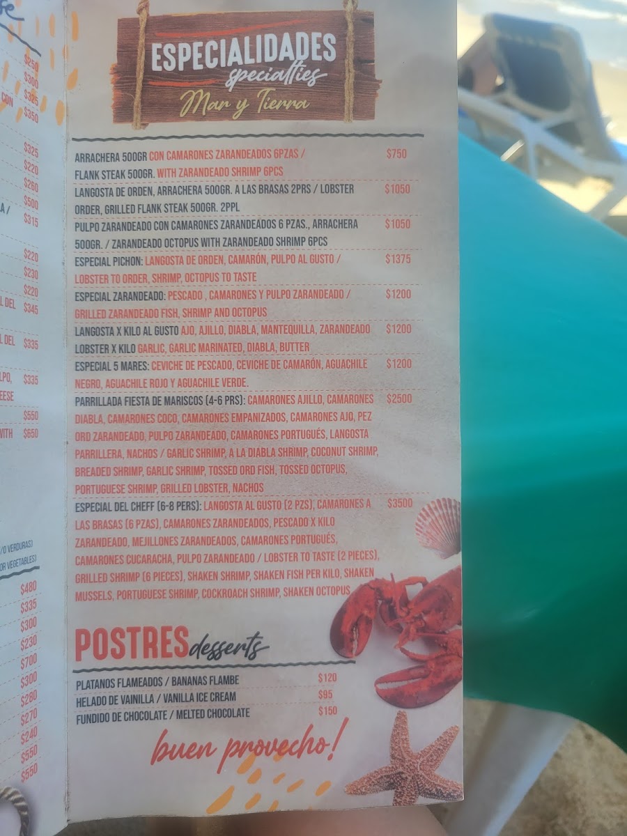 Menu Pichon Restaurant Bar & Grill-6